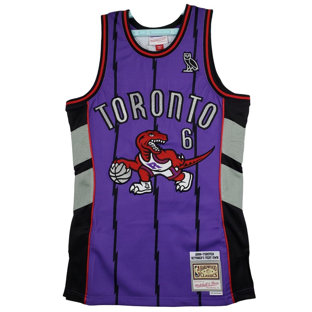 Drake OVO Toronto Raptors Mitchell & Ness‎ NBA Small Jersey Purple #6 NWT